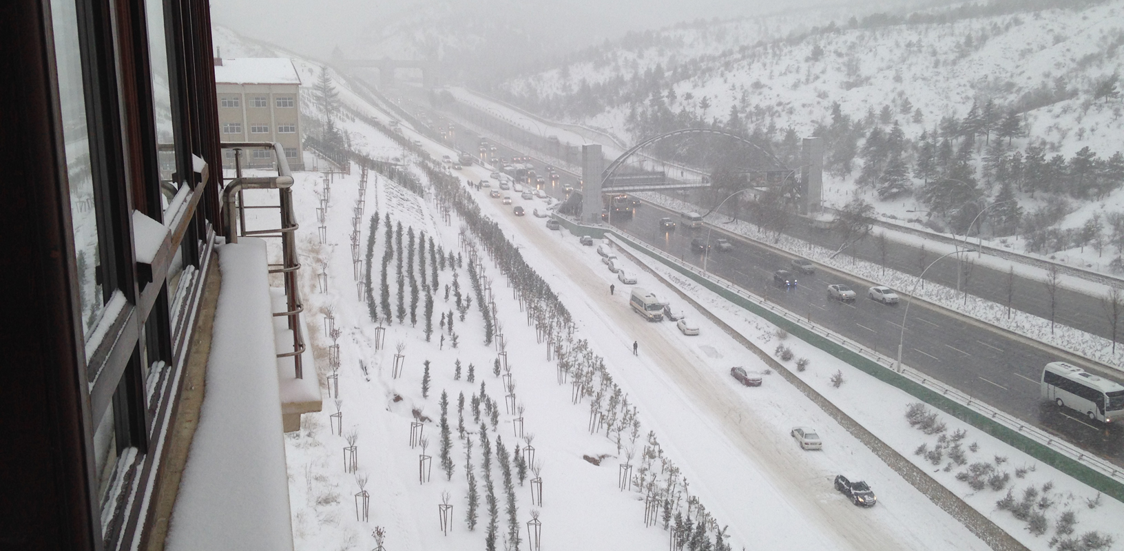 Karlı bir Ankara Günü